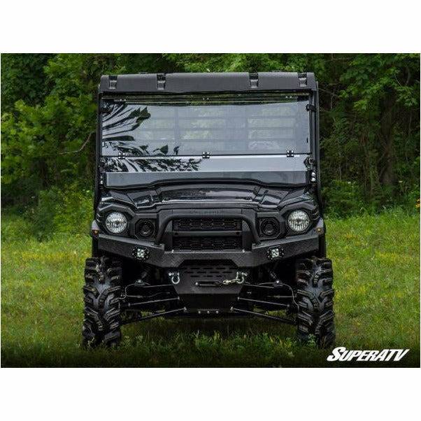 SuperATV Kawasaki Mule Pro Scratch Resistant Flip Down Windshield