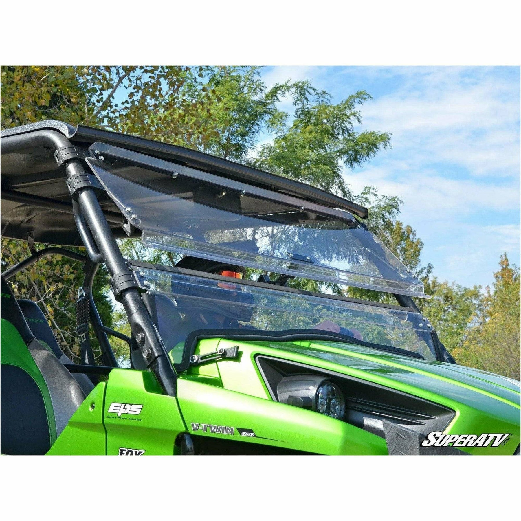 SuperATV Kawasaki Teryx 750 / 800 Scratch Resistant Flip Windshield