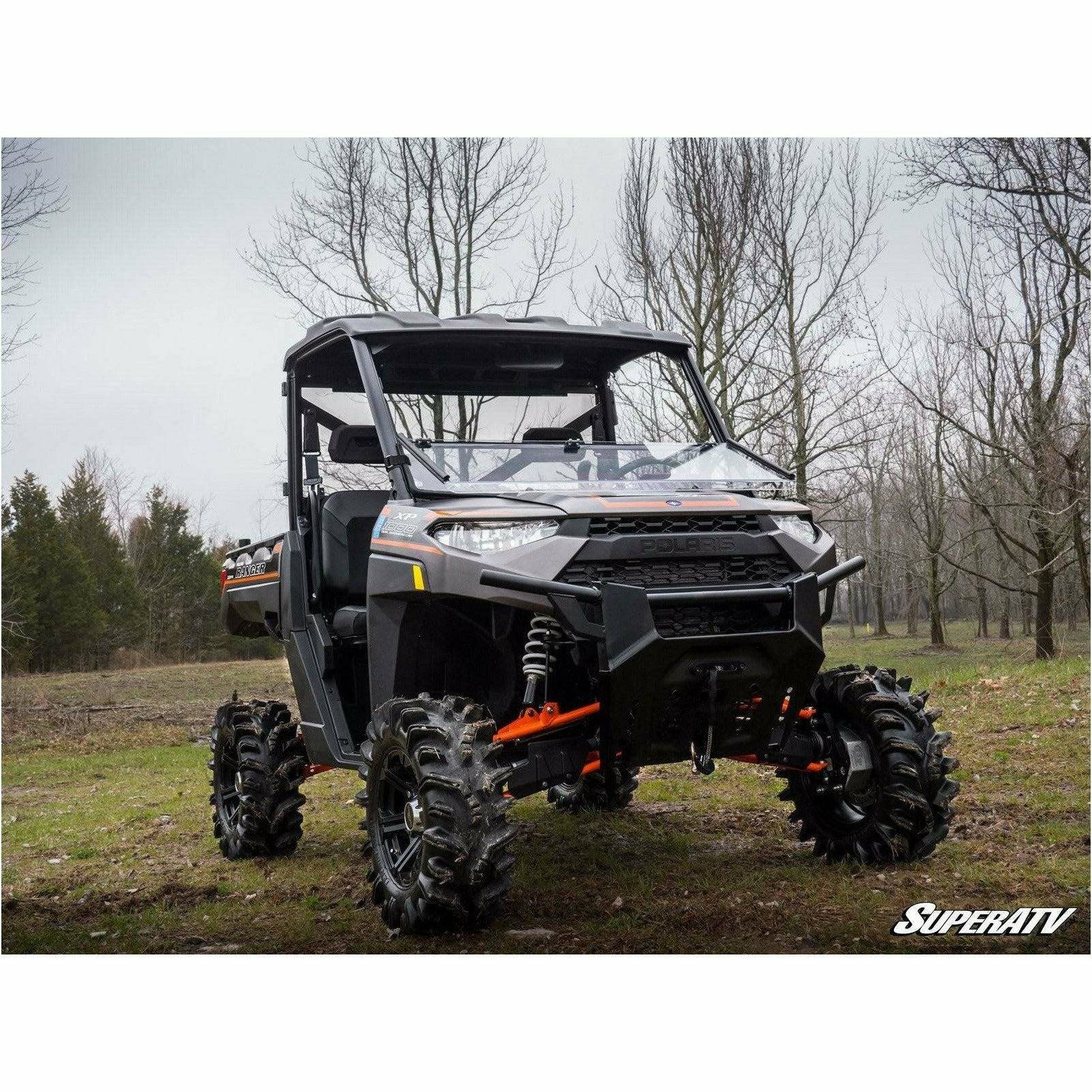 SuperATV Polaris Ranger XP 1000 Scratch Resistant Flip Down Windshield