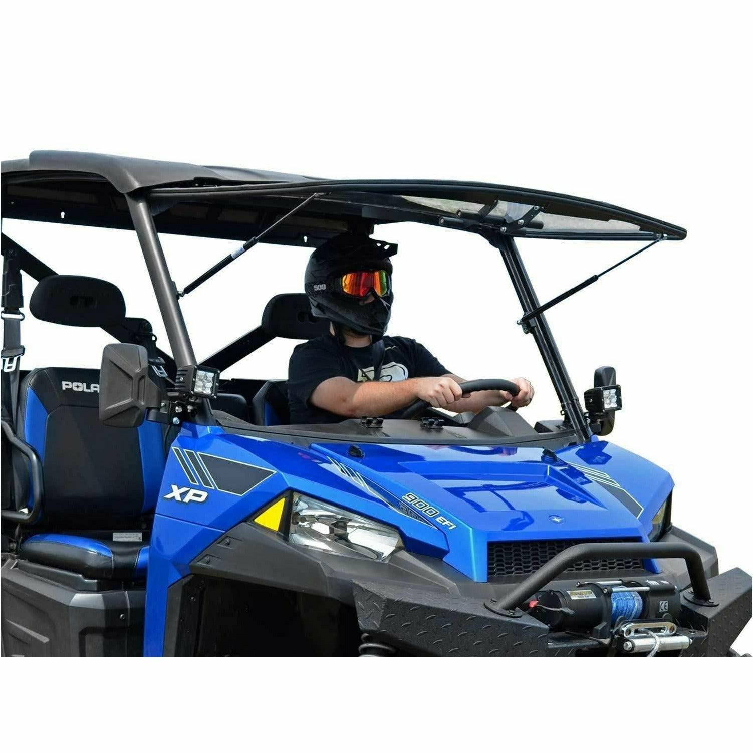 SuperATV Polaris Ranger XP 1000 Scratch Resistant Flip Windshield