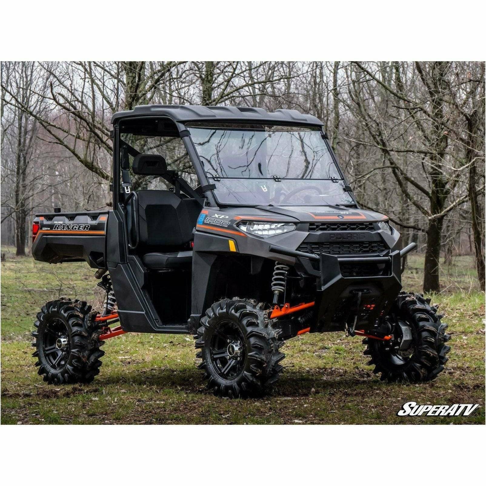 SuperATV Polaris Ranger XP 900 Scratch Resistant Flip Down Windshield