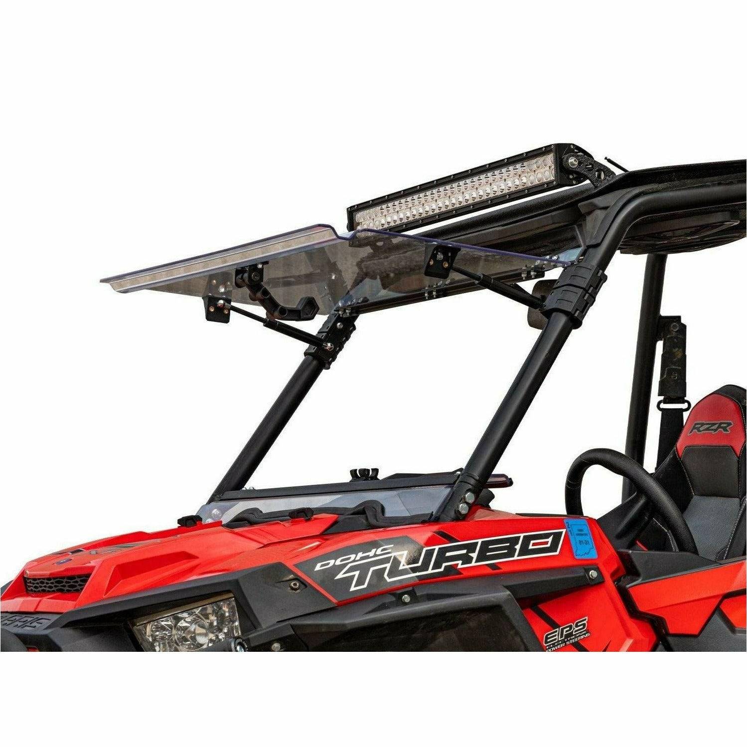 SuperATV Polaris RZR S 1000 Scratch Resistant Flip Windshield