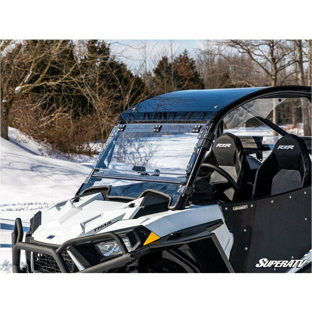 SuperATV Polaris RZR Trail S 1000 Scratch Resistant Flip Windshield