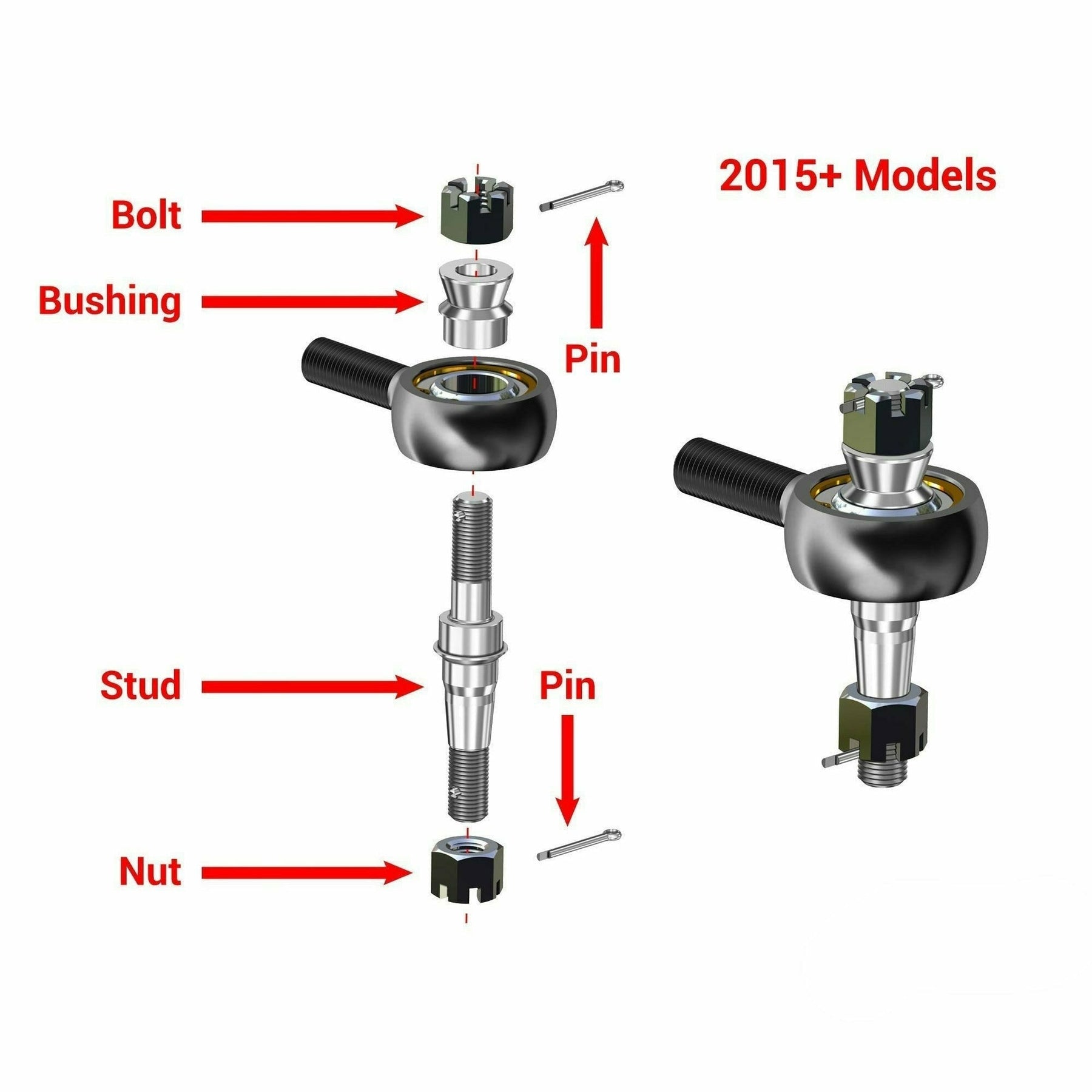 SuperATV Polaris RZR XP 1000 Heavy Duty Tie Rod Kit