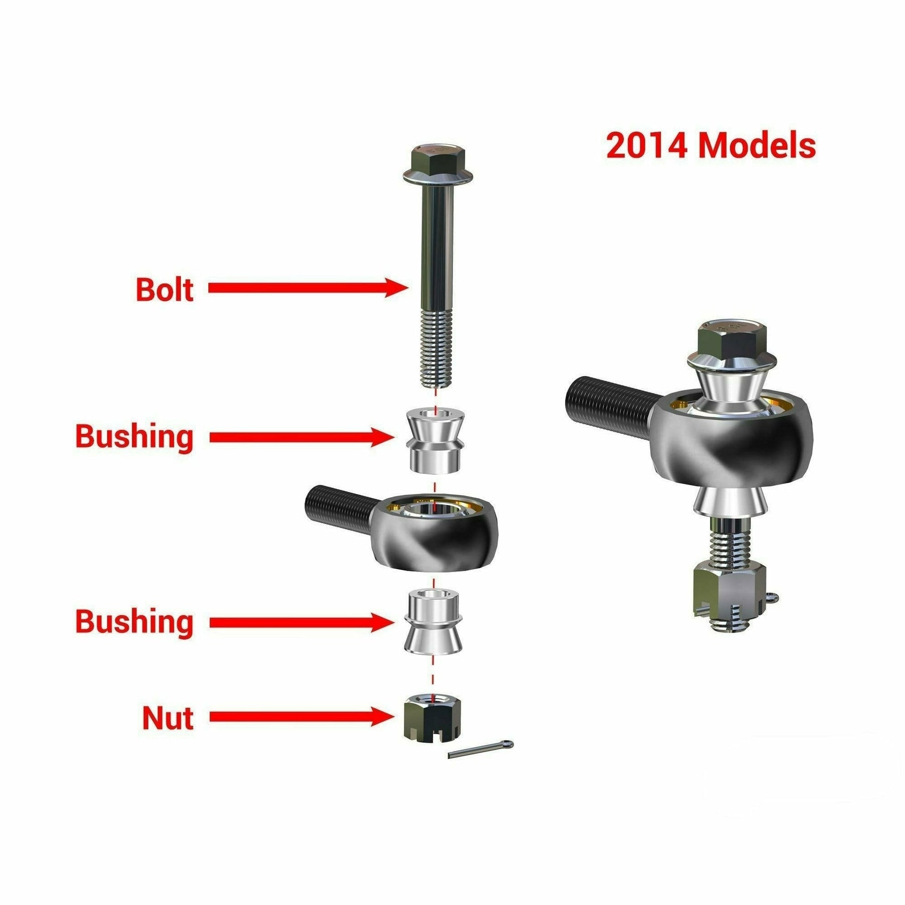 SuperATV Polaris RZR XP 1000 Heavy Duty Tie Rod Kit