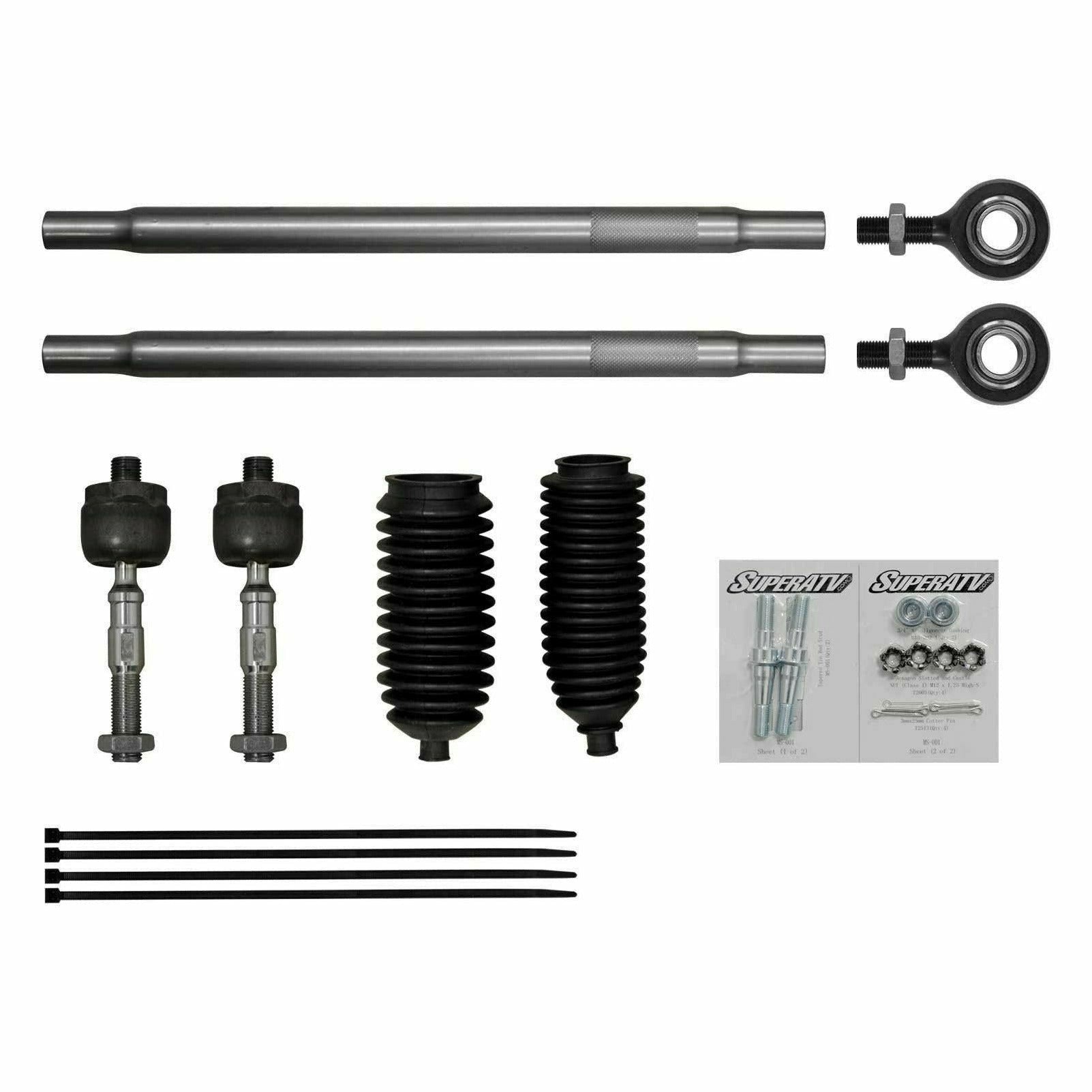 SuperATV Polaris RZR XP Turbo Heavy Duty Tie Rod Kit