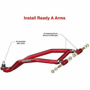 SuperATV Polaris RZR XP Turbo High Clearance 1.5" Forward Offset A-Arms