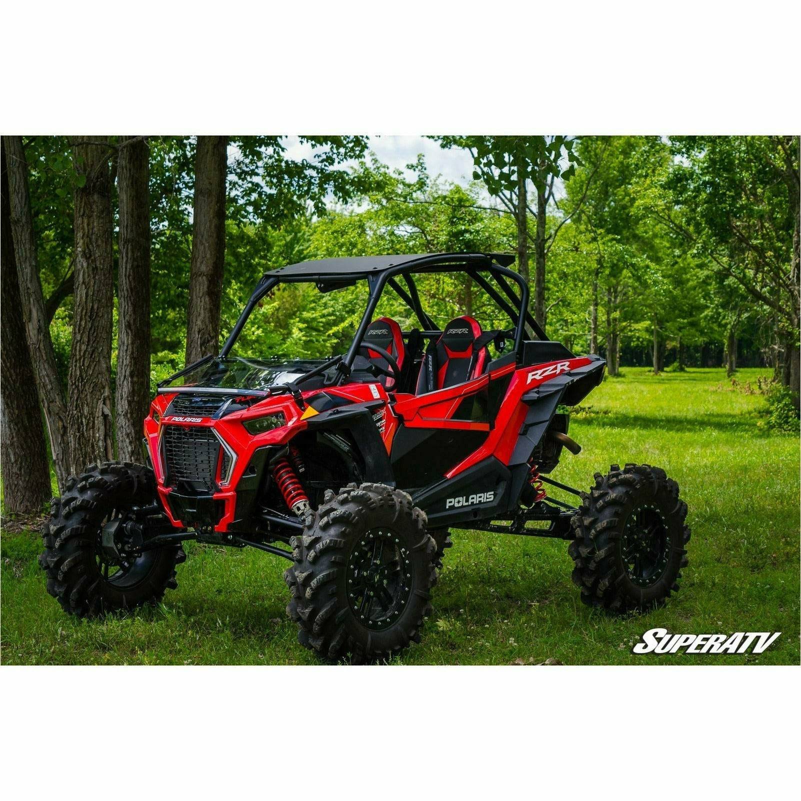 SuperATV Polaris RZR XP Turbo S Scratch Resistant Flip Down Windshield