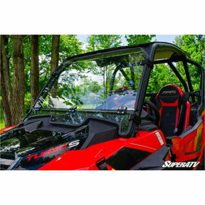 SuperATV Polaris RZR XP Turbo S Scratch Resistant Flip Down Windshield