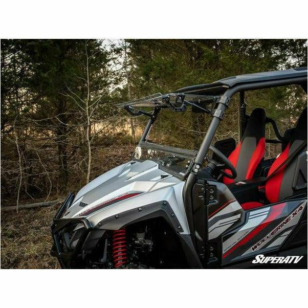 SuperATV Yamaha Wolverine X4 Scratch Resistant Flip Windshield