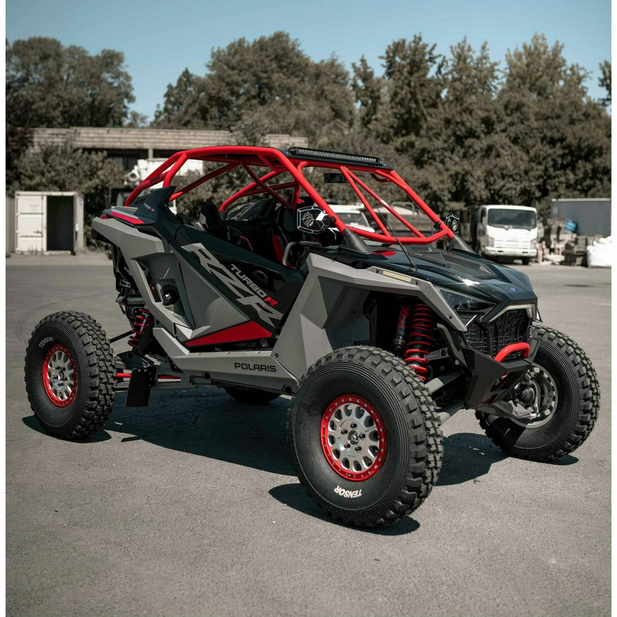 TMW Off-Road Polaris RZR Turbo R 2-Seat Roll Cage with Roof (Raw)