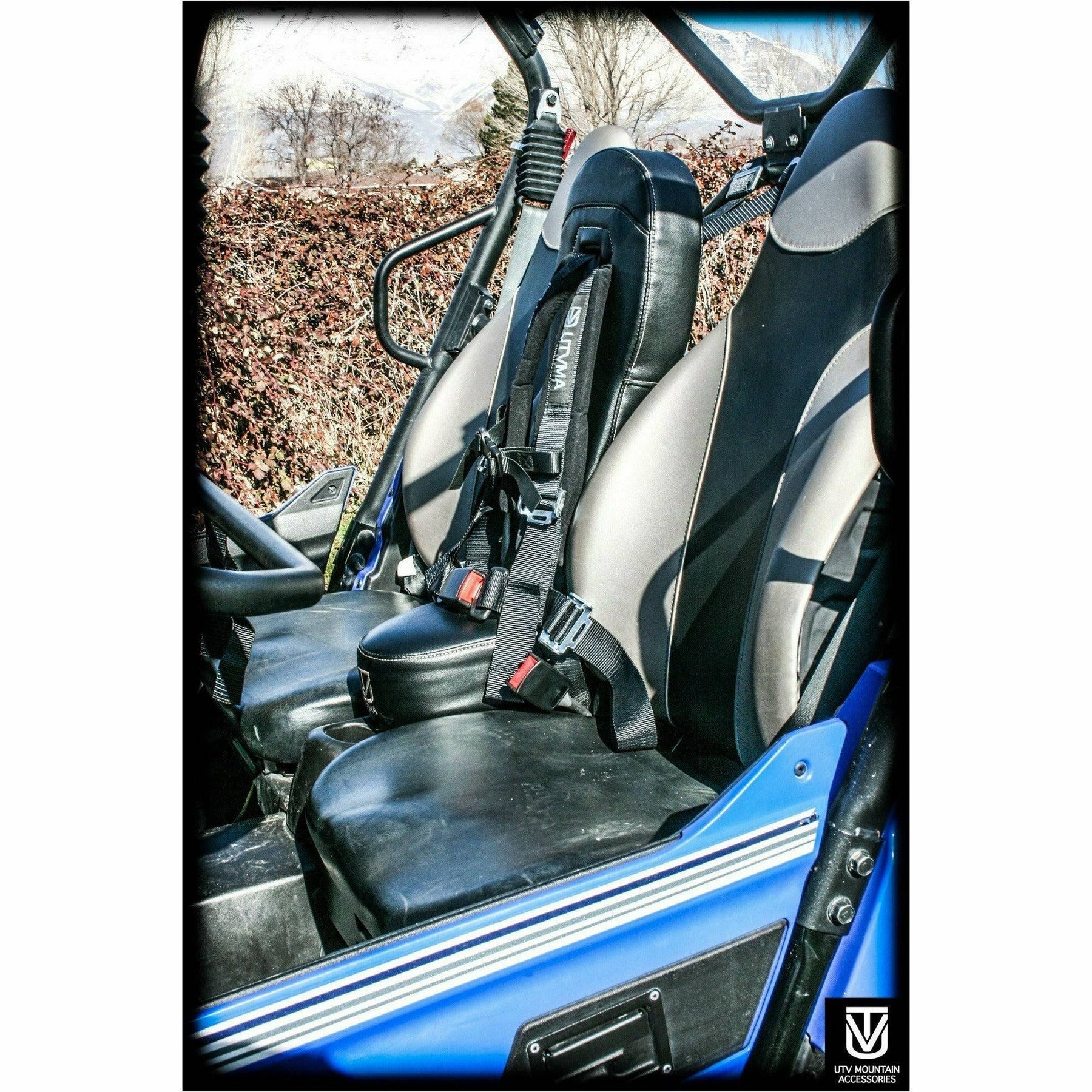 UTV Mountain Accessories Kawasaki Teryx 4-Seater Rear Bump Seat with Harness