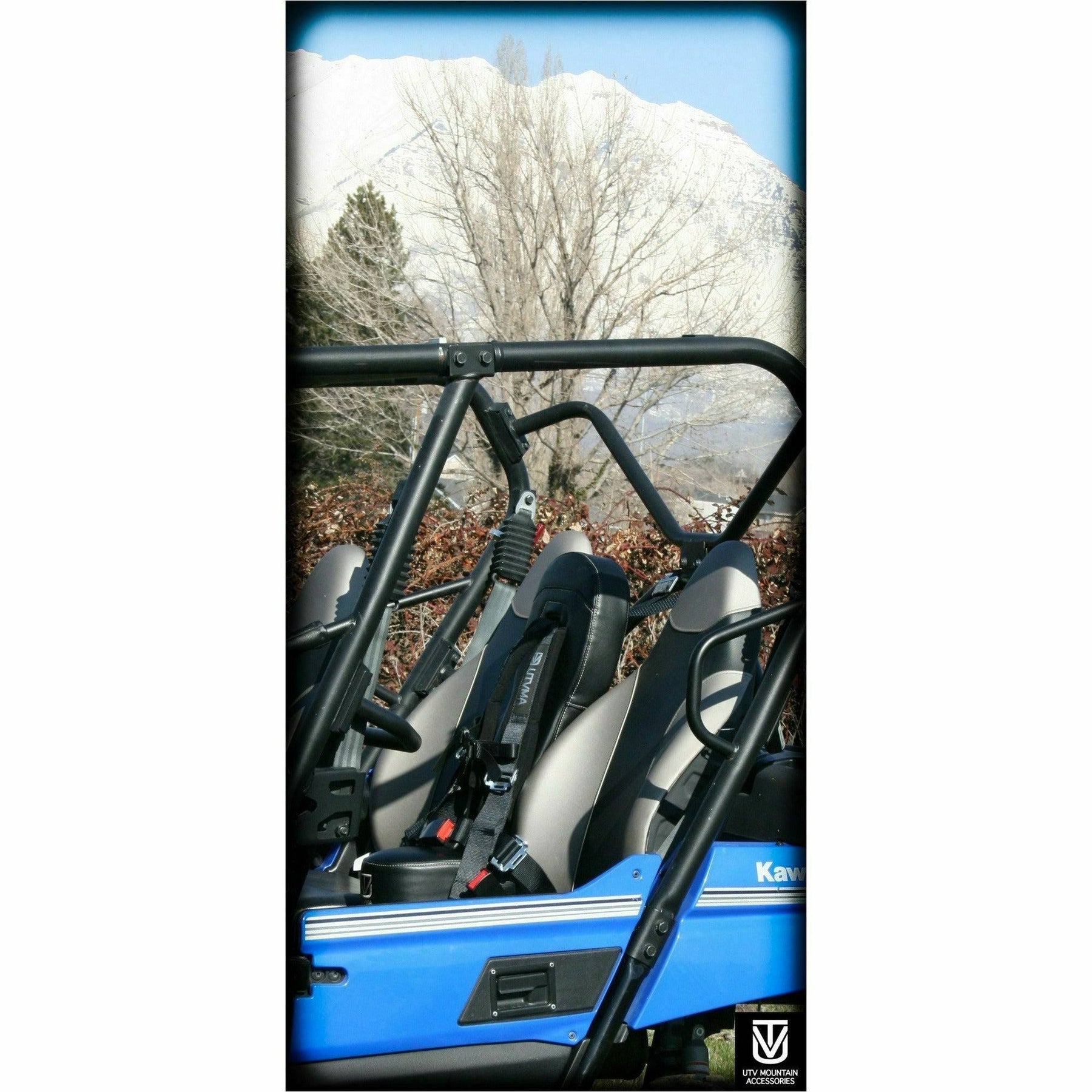 UTV Mountain Accessories Kawasaki Teryx 4-Seater Rear Bump Seat with Harness