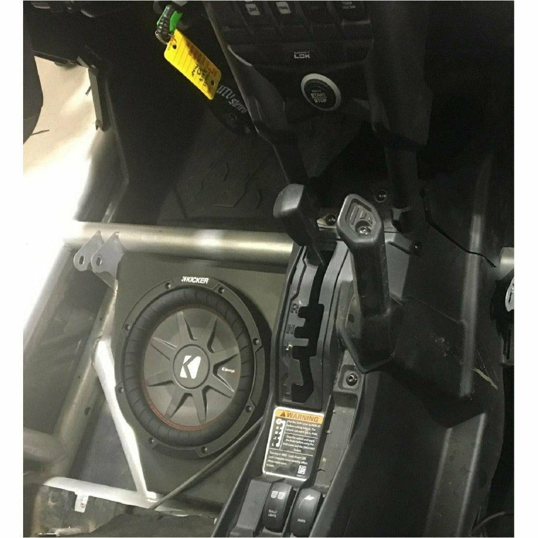 UTV Stereo Can Am Maverick X3 Driver Side Up-Fire 10" Subwoofer Enclosure